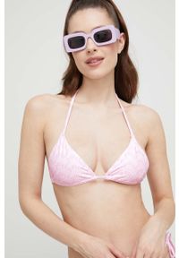 Juicy Couture dwuczęściowy strój kąpielowy kolor różowy lekko usztywniona miseczka. Kolor: różowy. Materiał: materiał #2