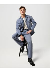 Wrangler - MESKA KURTKA JEANSOWA WRANGLER ANTI FIT JACKET LIGHT ICE 112371446. Materiał: jeans #4