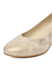 Rieker Czółenka 44650-91 Złoty. Kolor: złoty. Materiał: materiał #8