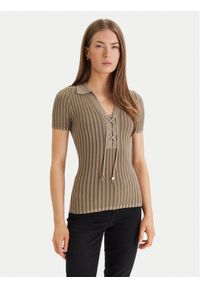 Guess Sweter W6GR09 Z0590 Zielony Regular Fit. Kolor: zielony. Materiał: wiskoza #1