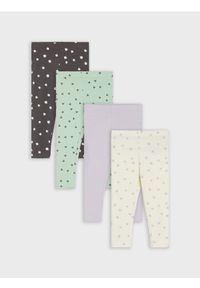 Sinsay - Legginsy 4 pack - kremowy. Kolor: kremowy