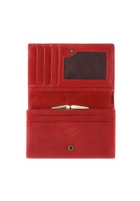 Wittchen - Damski portfel skórzany z herbem średni czerwony. Kolor: czerwony. Materiał: skóra #3