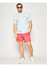 Lacoste Polo L1212 Niebieski Classic Fit. Typ kołnierza: polo. Kolor: niebieski. Materiał: bawełna