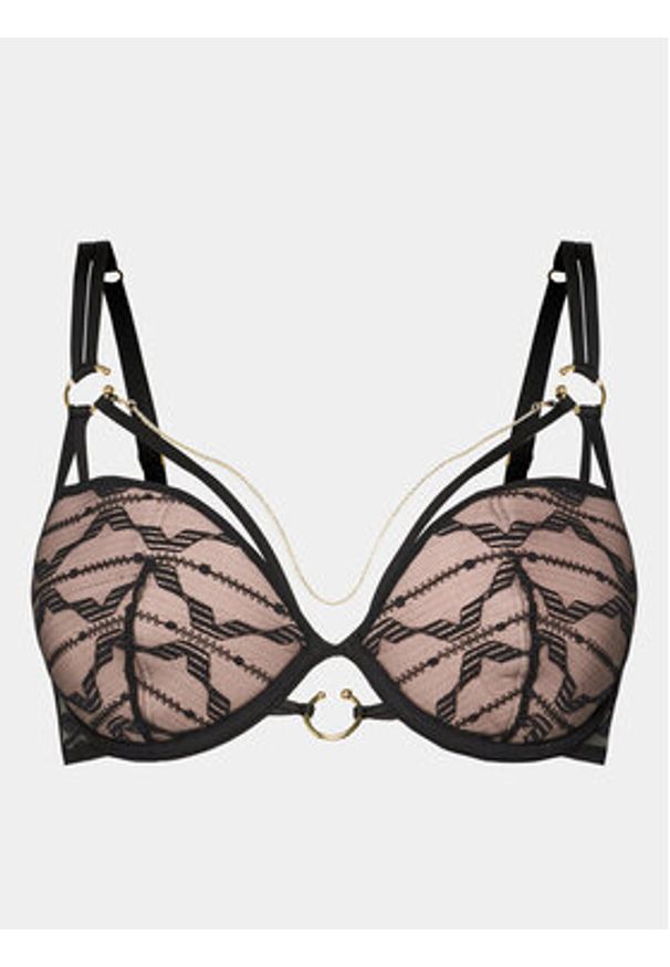 Chantelle X Biustonosz push-up Xpression C05GNS Czarny. Kolor: czarny. Materiał: syntetyk. Rodzaj stanika: push-up