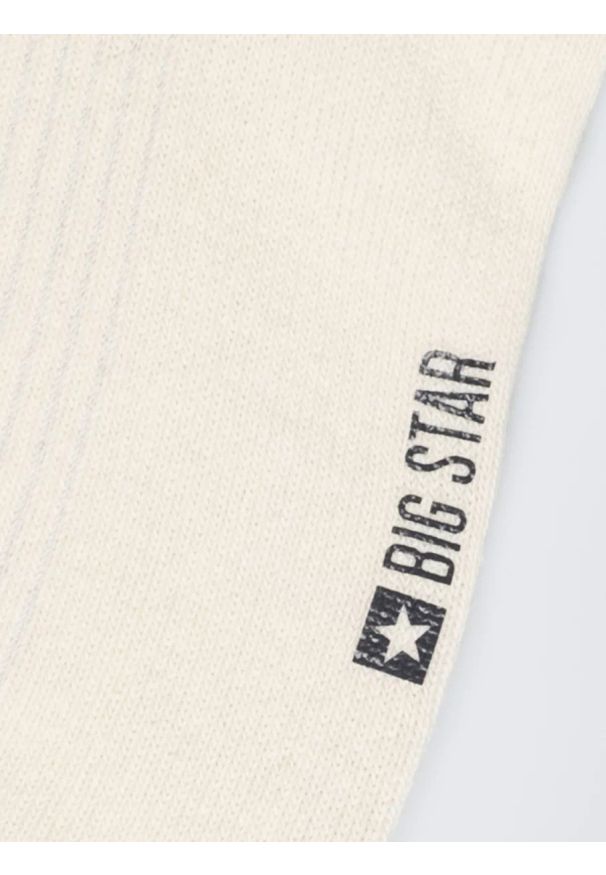 Big-Star - Stopki męskie w prążek białe Arnold 100. Kolor: biały. Materiał: bawełna. Wzór: prążki