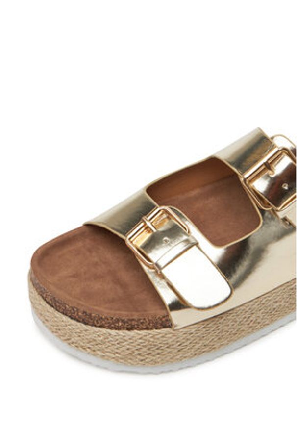 DeeZee Espadryle LB-P1690 Złoty. Kolor: złoty. Materiał: syntetyk, materiał