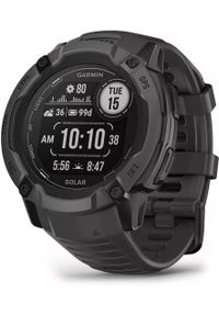 GARMIN - Zegarek sportowy Garmin Instinct 2X Solar Czarny (010-02805-00). Kolor: czarny. Styl: sportowy #1