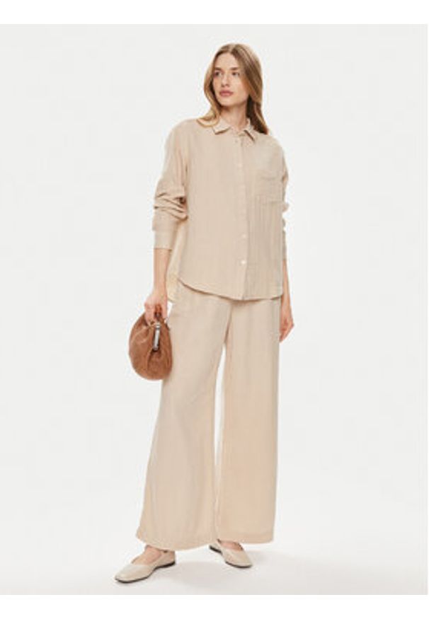 GAP - Gap Koszula 885282-04 Beżowy Relaxed Fit. Kolor: beżowy. Materiał: bawełna
