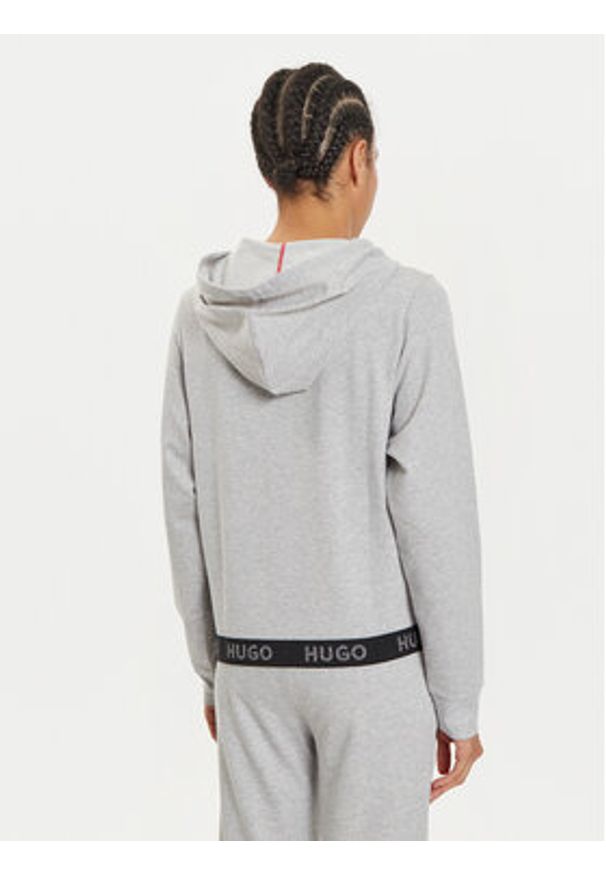 Hugo Bluza Sporty Logo 50520504 Szary Relaxed Fit. Kolor: szary. Materiał: bawełna, syntetyk. Styl: sportowy