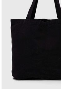 Samsoe & Samsoe - Samsoe Samsoe torebka kolor biały. Kolor: czarny. Wzór: nadruk. Materiał: z nadrukiem. Rodzaj torebki: na ramię #5