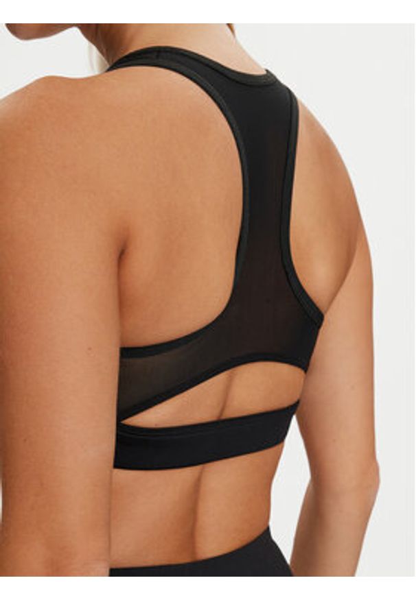 Reebok Biustonosz sportowy Lux Bold Racr Bra 100075369 Czarny Slim Fit. Kolor: czarny. Materiał: syntetyk