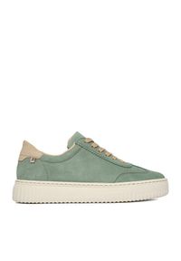 Rieker Sneakersy N9910-52 Turkusowy. Kolor: turkusowy. Materiał: skóra, zamsz #1