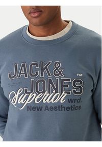 Jack & Jones Bluza Elogo 12288925 Niebieski Regular Fit. Kolor: niebieski. Materiał: bawełna #3