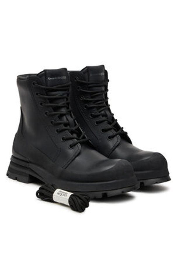 MCQ Alexander McQueen Trapery 777808WIEQ1 Czarny. Kolor: czarny. Materiał: skóra