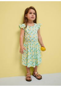 bonprix - Sukienka z dżerseju z czystej bawełny organicznej (3 szt.). Kolor: zielony. Materiał: jersey, bawełna. Długość rękawa: krótki rękaw. Wzór: nadruk. Sezon: lato. Typ sukienki: rozkloszowane #3