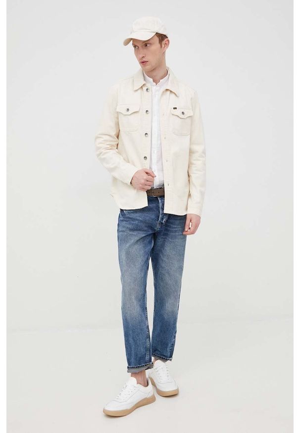 AllSaints jeansy męskie. Kolor: niebieski