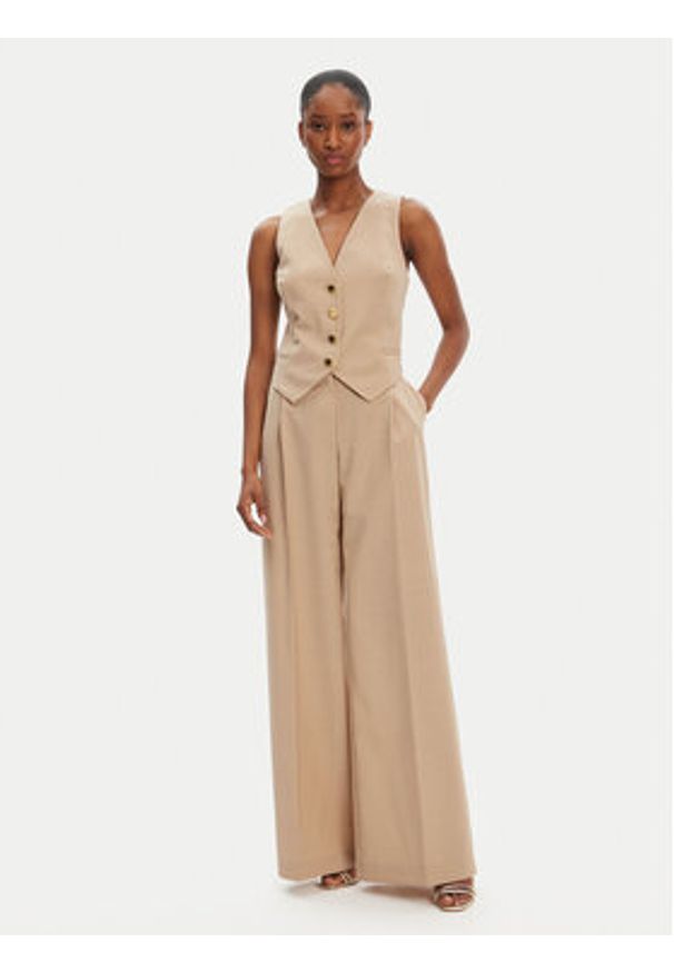 Marciano Guess Spodnie materiałowe 5GGB08 7294A Beżowy Regular Fit. Kolor: beżowy. Materiał: syntetyk