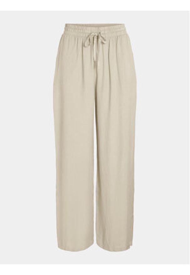 Vila Spodnie materiałowe Pricil 14079560 Beżowy Loose Fit. Kolor: beżowy. Materiał: wiskoza