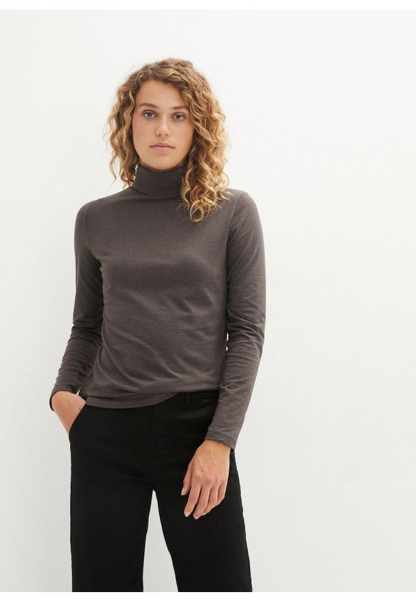 bonprix - Bluzka z długim rękawem (2 szt.). Typ kołnierza: golf. Kolor: czarny. Długość rękawa: długi rękaw. Długość: długie