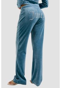Juicy Couture - JUICY COUTURE Niebieskie damskie spodnie dresowe Tina Trackpants, Rozmiar S. Kolor: niebieski. Materiał: dresówka #5