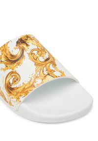 Versace Jeans Couture Klapki 80YA3SQ4 ZS365 G03 Biały. Kolor: biały. Materiał: syntetyk #5