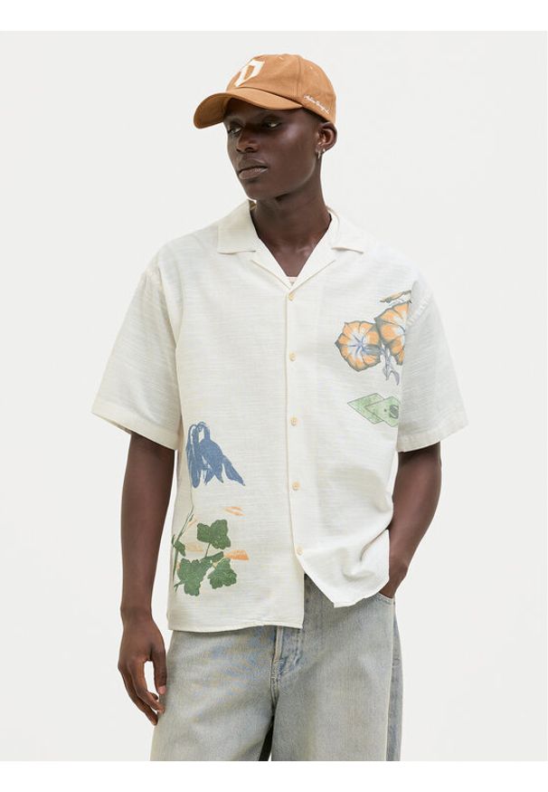 Jack & Jones Koszula Luke 12271108 Biały Relaxed Fit. Kolor: biały. Materiał: bawełna