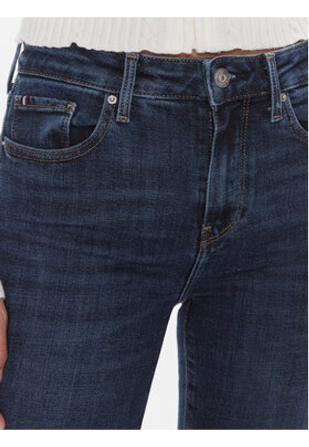 TOMMY HILFIGER - Tommy Hilfiger Jeansy Th Flex Como Skinny Rw Pam WW0WW40638 Granatowy Skinny Fit. Kolor: niebieski