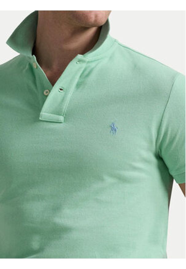 Polo Ralph Lauren Polo 710536856451 Zielony Slim Fit. Typ kołnierza: polo. Kolor: zielony. Materiał: bawełna