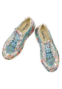 Kolorowe Sneakersy Laura Vita Eleganckie Obuwie Damskie Edycja Limitowana. Okazja: na co dzień. Zapięcie: sznurówki. Szerokość cholewki: normalna. Wzór: kolorowy. Styl: elegancki #3