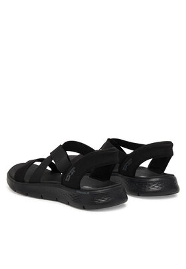 skechers - Skechers Sandały Go Walk Flex Sandal - Glimmer 141489/BBK Czarny. Kolor: czarny. Materiał: materiał