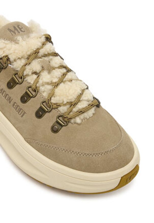 Moon Boot Sneakersy Moon247 City Shearling 80D2490040 Brązowy. Kolor: brązowy. Materiał: skóra, zamsz