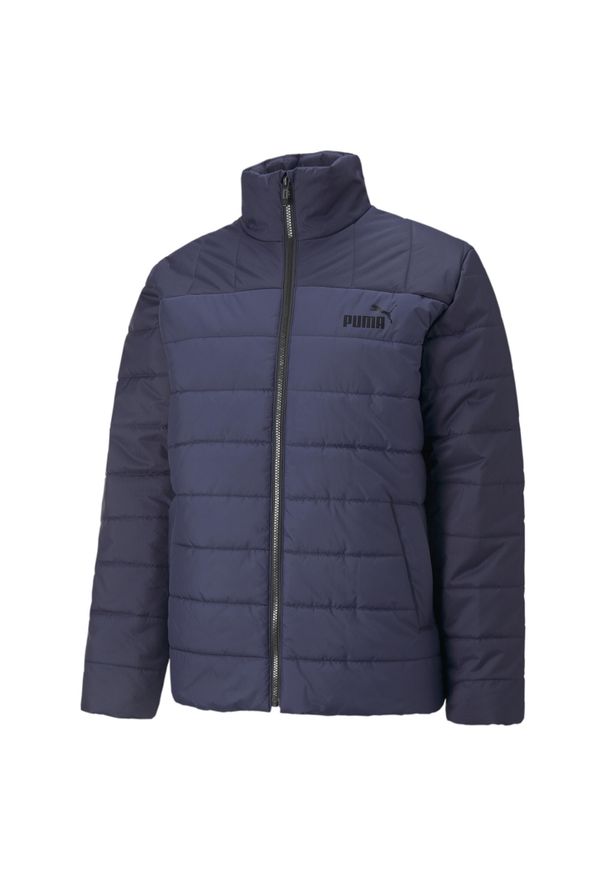 Kurtka Puma ESS Padded Jacket, Mężczyźni. Kolor: niebieski. Materiał: materiał, poliester