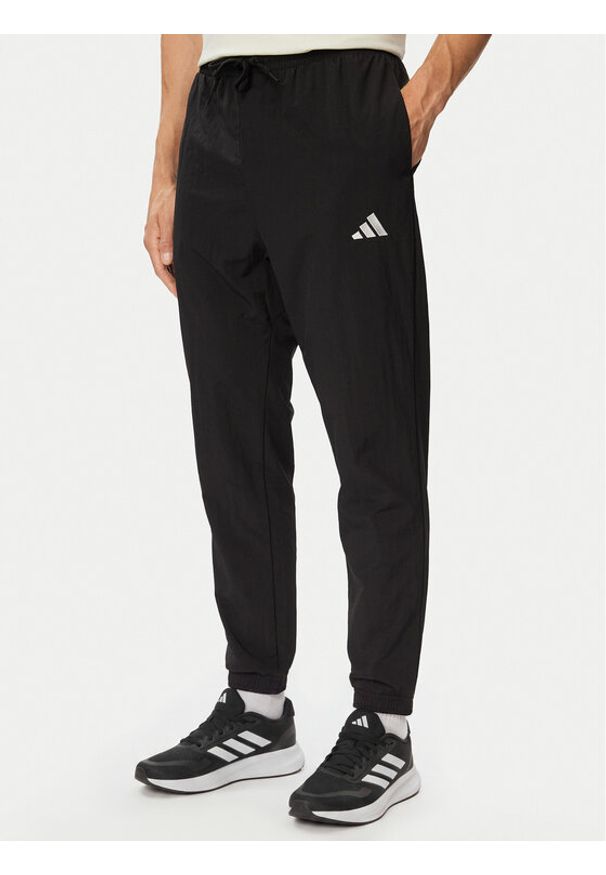 Adidas - adidas Spodnie dresowe Essentials Small Logo JM1775 Czarny Regular Fit. Kolor: czarny. Materiał: syntetyk