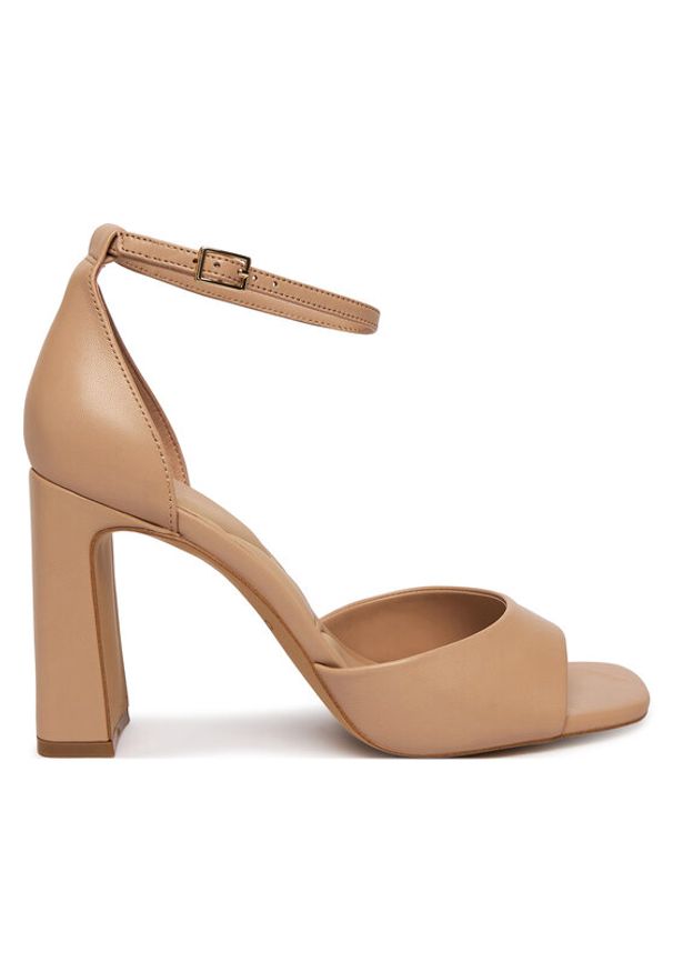 Aldo Sandały Florianna 14296302 Beżowy. Kolor: beżowy. Materiał: skóra