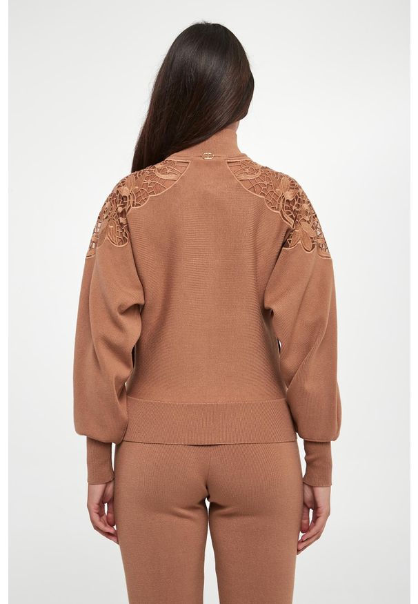 Twinset Milano - Sweter damski zapinany na zamek TWINSET
