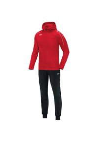 Dziecięca dresowa bluza z kapturem Jako Classico. Okazja: na uczelnię. Kolor: czerwony. Materiał: dresówka #1