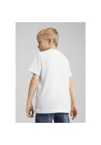 Puma - Dziecięca koszulka ESS z logo No. 1 PUMA White. Kolor: biały. Materiał: guma. Wzór: nadruk