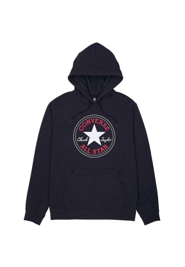 Bluza z kapturem Converse Chuck Patch Hoodie Ft, Dla obu płci. Typ kołnierza: kaptur. Kolor: czarny. Materiał: materiał, bawełna