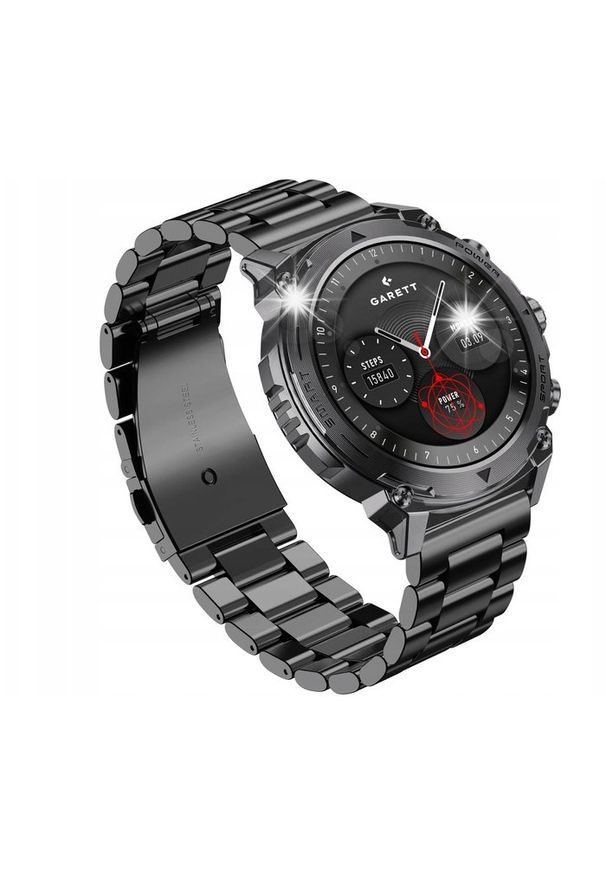 GARETT - Smartwatch Garett Smartwatch Garett Atom 47mm AMOLED 1,43'' Czarny + dodatkowy pasek. Rodzaj zegarka: smartwatch. Kolor: czarny