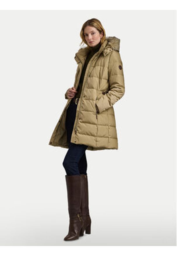 Lauren Ralph Lauren - LAUREN RALPH LAUREN Płaszcz zimowy 297957517001 Beżowy Regular Fit. Kolor: beżowy. Materiał: syntetyk. Sezon: zima