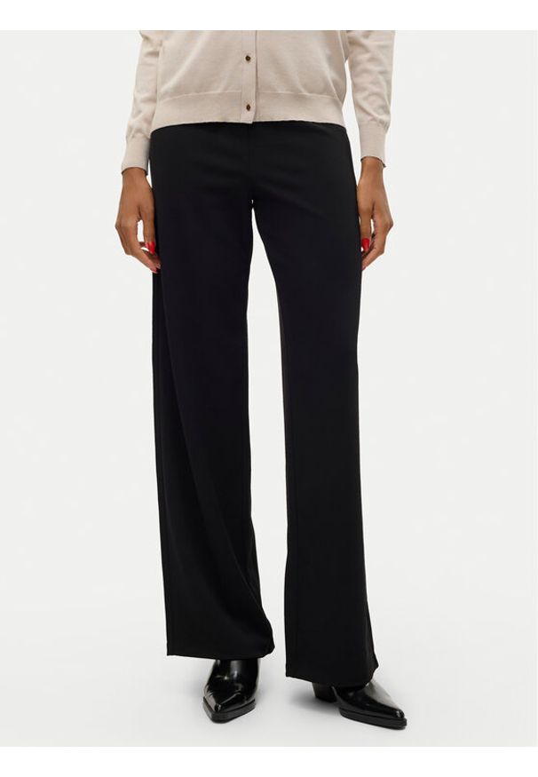 Vero Moda Spodnie materiałowe Berlin 10318454 Czarny Wide Leg. Kolor: czarny. Materiał: syntetyk