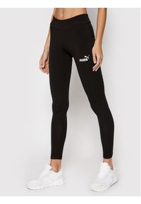 Puma Legginsy Essentials 586835 Czarny Tight Fit. Kolor: czarny. Materiał: bawełna