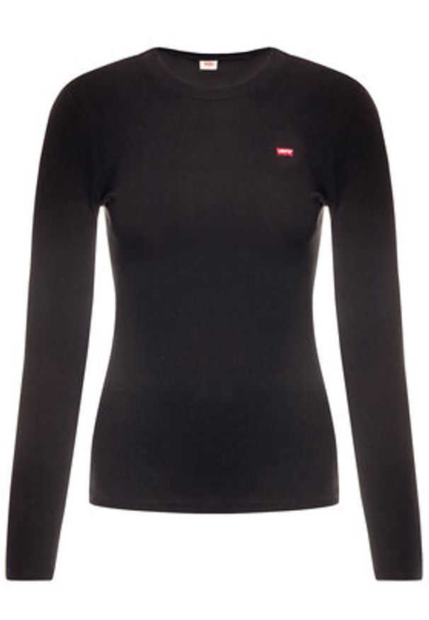 Levi's® Bluzka Long Sleeve Baby Tee 69555-0014 Czarny Slim Fit. Kolor: czarny. Materiał: bawełna. Długość rękawa: długi rękaw