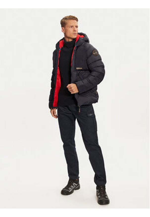 Napapijri Kurtka zimowa Moesa NP0A4I1R Granatowy Regular Fit. Kolor: niebieski. Materiał: syntetyk. Sezon: zima