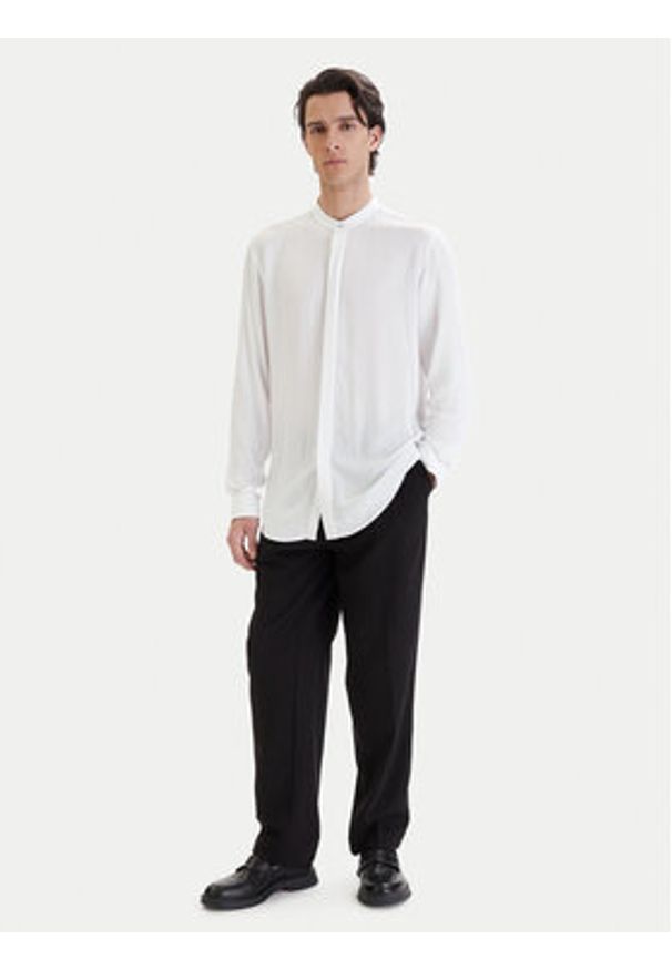 Hugo - HUGO Koszula Kaleb 50554719 Beżowy Slim Fit. Kolor: beżowy. Materiał: wiskoza