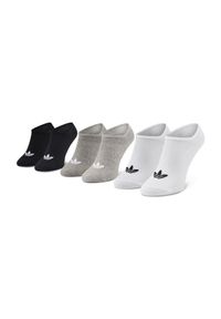 Adidas - adidas Zestaw 3 par niskich skarpet unisex Trefoil Liner FT8524 Biały. Kolor: biały. Materiał: materiał