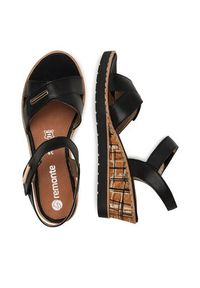 Remonte Sandały R6266-00 Czarny. Kolor: czarny. Materiał: skóra #6