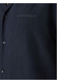 Emporio Armani Koszula EM000593 AF20590 UB102 Granatowy Regular Fit. Kolor: niebieski. Materiał: len #4