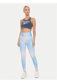 Reebok Top Big Logo Cotton Bralette 100076022 Szary Slim Fit. Kolor: szary. Materiał: bawełna #5