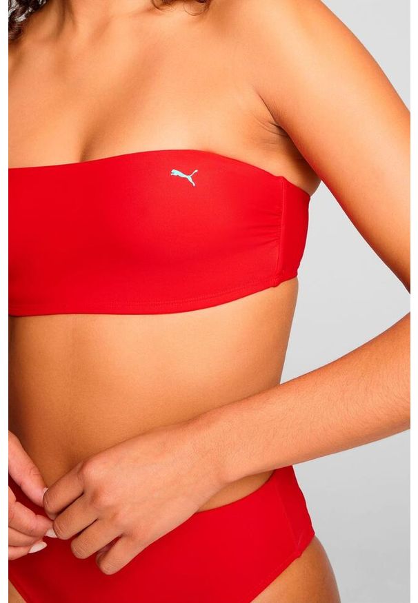 Puma - Góra od bikini Bandeau w kolorze czerwonym. Kolor: czerwony. Materiał: poliester